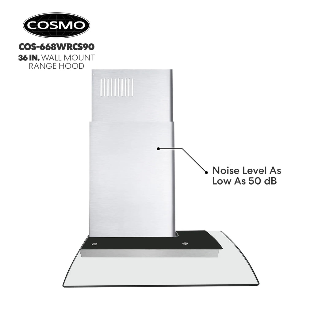 30 in. Vista Collection Ductless Wall Mount Range Hood, Button Controls, LED Lights, Stainless Steel