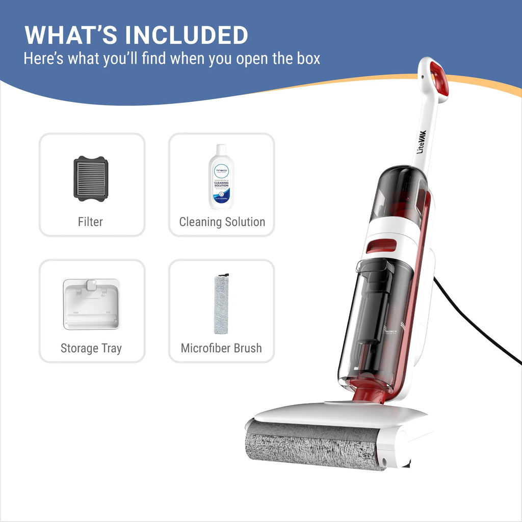 LiteVak Wash 3 in 1 Vacuum, Mop & Self Clean System by Tineco