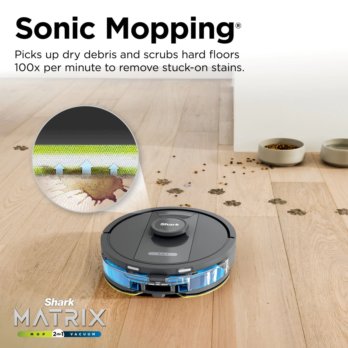 Shark IQ 2in1 Self-Empty Robot Vacuum & Mop, 30-Day Capacity, Precision Home Mapping, Sonic Mopping, Self-Emptying, Smart Mapping, Wi-Fi Connected, LIDAR Navigation, Mop Combo, Pet Hair