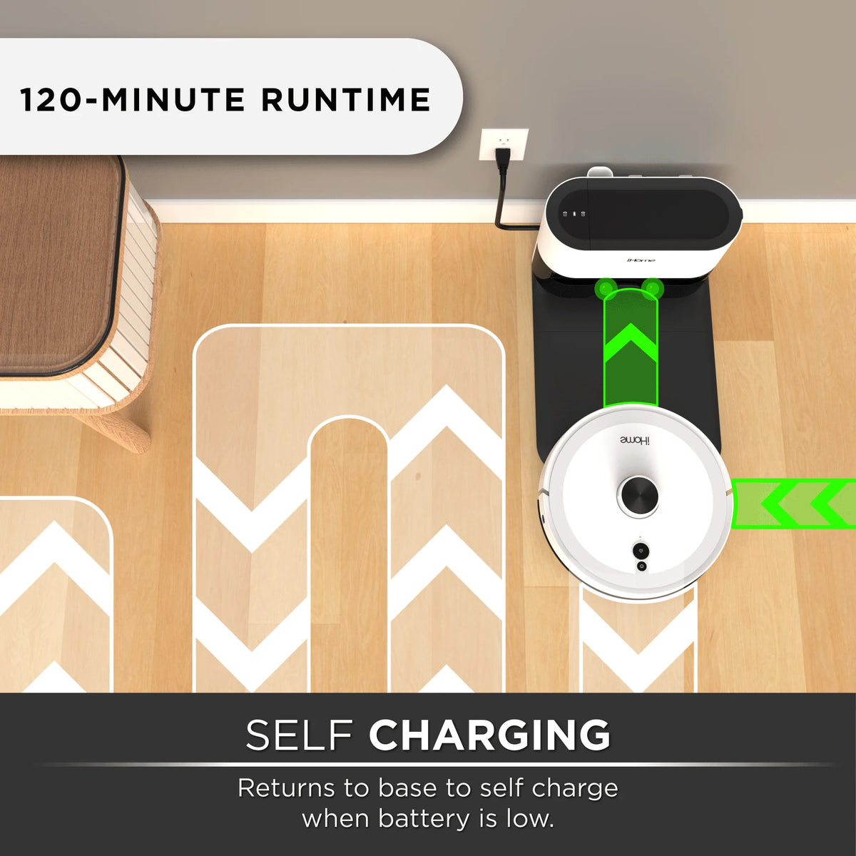 iHome Orbita Pro LIDAR Robot Vacuum + Mop with Auto Empty Base