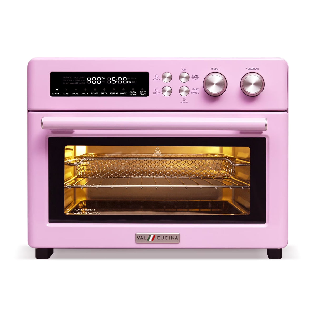 VAL CUCINA 10-IN-1 AIR FRYER TOASTER OVEN -  BRUSHED STAINLESS STEEL