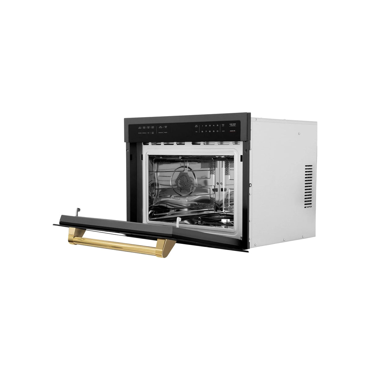 ZLINE Autograph Edition 24" 1.6 cu ft. Built-in Convection Microwave Oven in Stainless Steel and Matte Black Accents