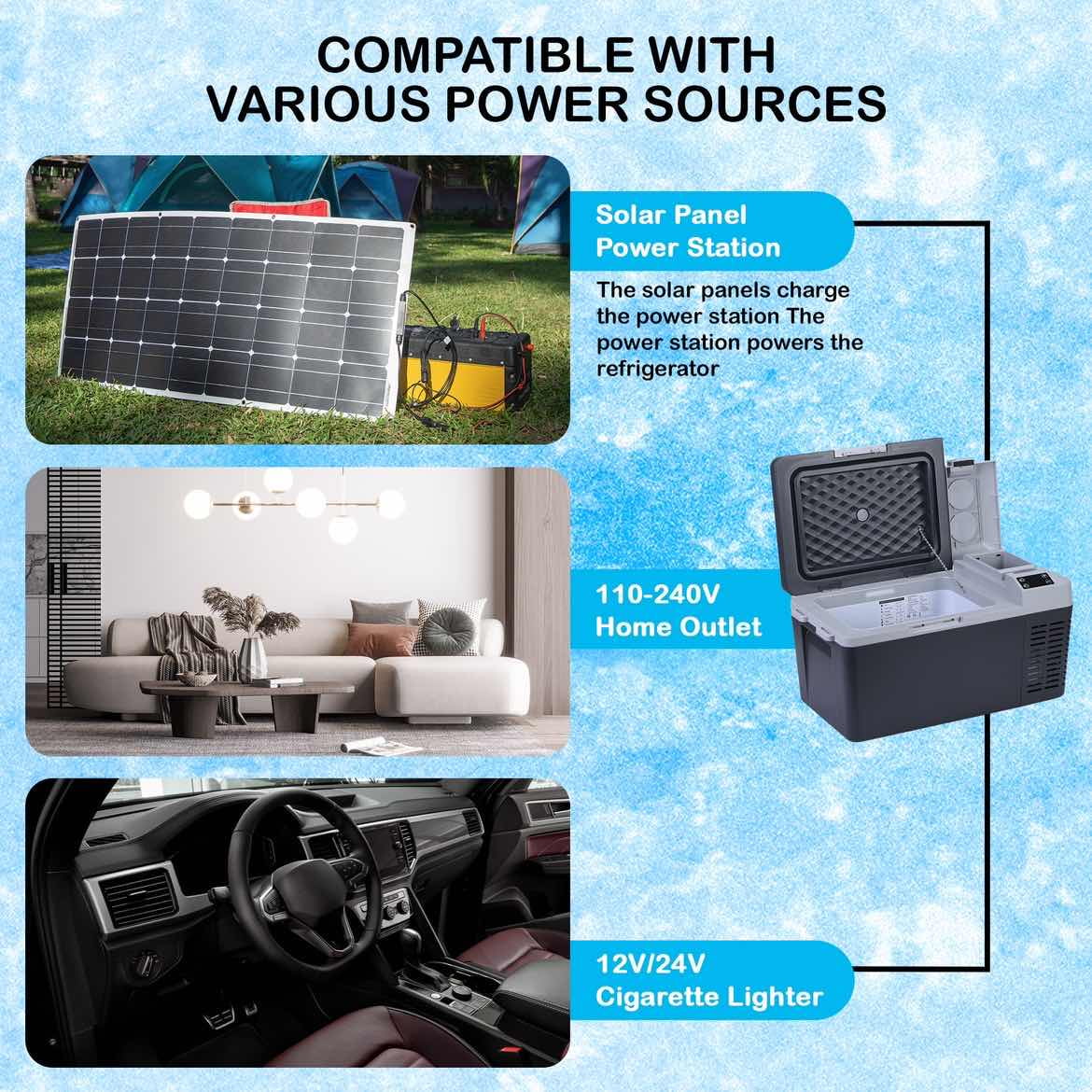M optimized 12V Refrigerator 21 Quart Portable Refrigerator -7.6a?? to 50a??, 20L RV Freezer, Car Fridge with 12/24V DC and 110-240V AC, Portable Freezer Car Cooler for Camping Travel Outdoor & Home