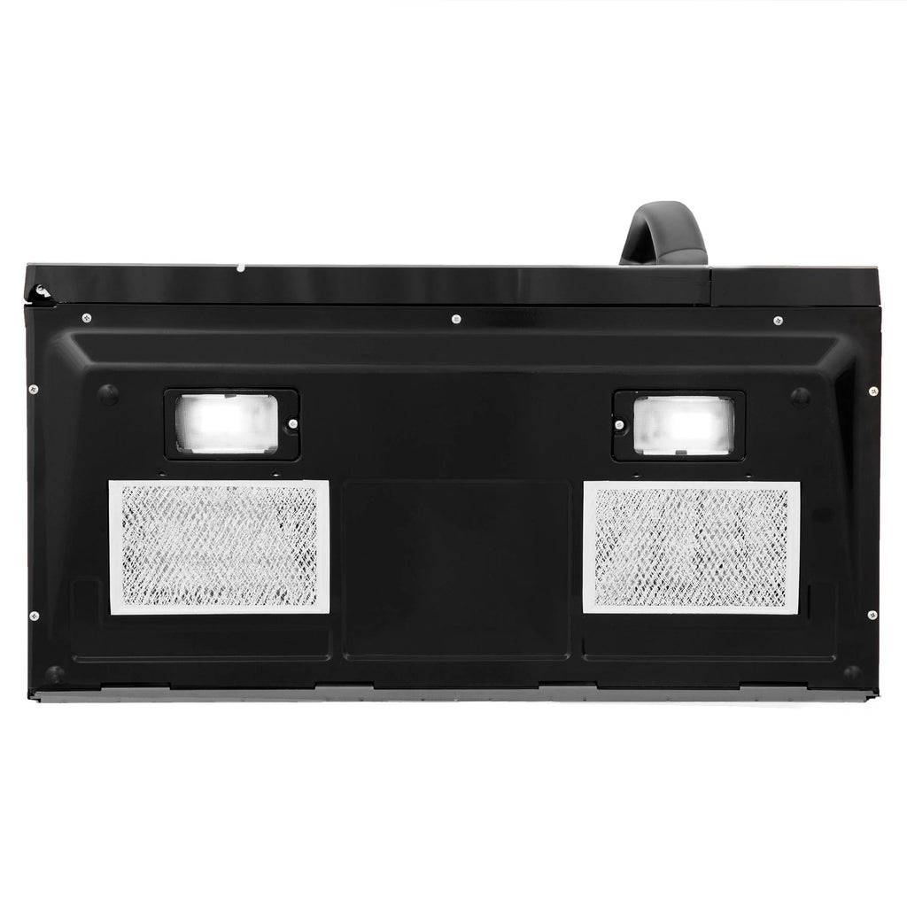 ZLINE 30" 1.5 cu. ft. Over the Range Microwave in Black Stainless Steel with Modern Handle and Set of 2 Charcoal Filters (MMWO-OTRCF-30-BS)