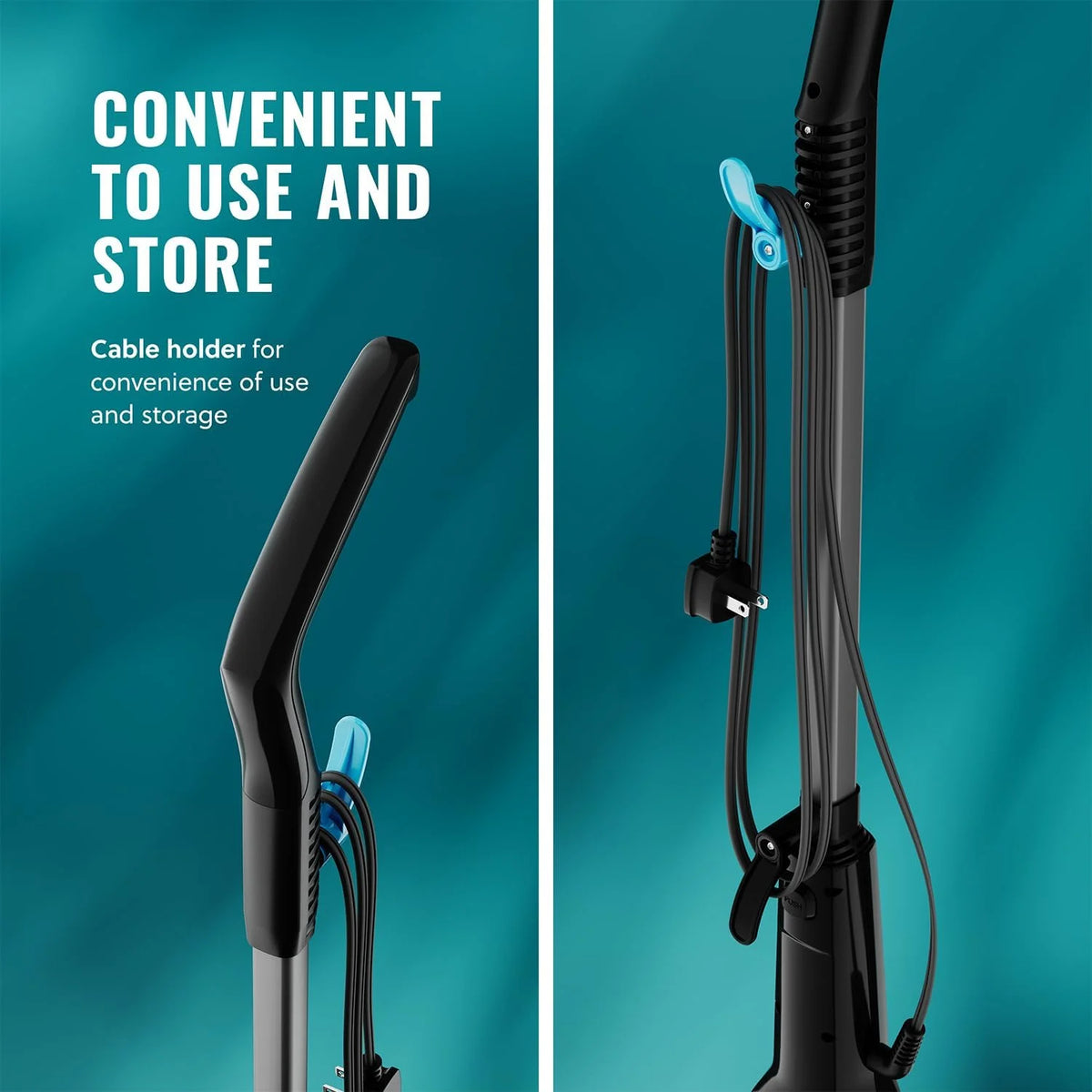 Pursteam ScrubMaster Steam Mop with Dual Scrubbing Head, LED Headlights, Adjustable Steam Control, Anti-Slip Swivel Head, Cable Holder & Upright Lock
