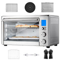KFFKFF 10-Function Convection Oven, 28L/29.6Qt Versatile Standard Oven for Countertop, 1800W 4-Level Toaster with Transparent Front Door, Includes Trays Wire Racks Gloves