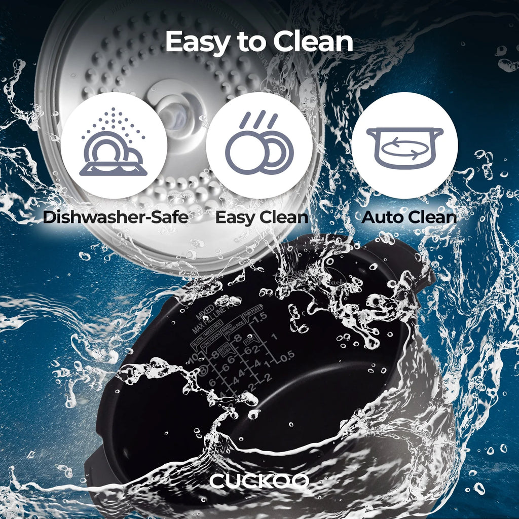 Cuckoo 6 Cup Dry, Twin Pressure Rice Cooker with Micom Logic Tech, Nonstick Pot, Warmer, 16 Menu Modes and Voice Guide