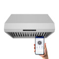 Hauslane | PRO Series PRO500 36" | Versitile Under Cabinet or Wall Mounted Range Hood | with Smart App Control and LED in Stainles Steel
