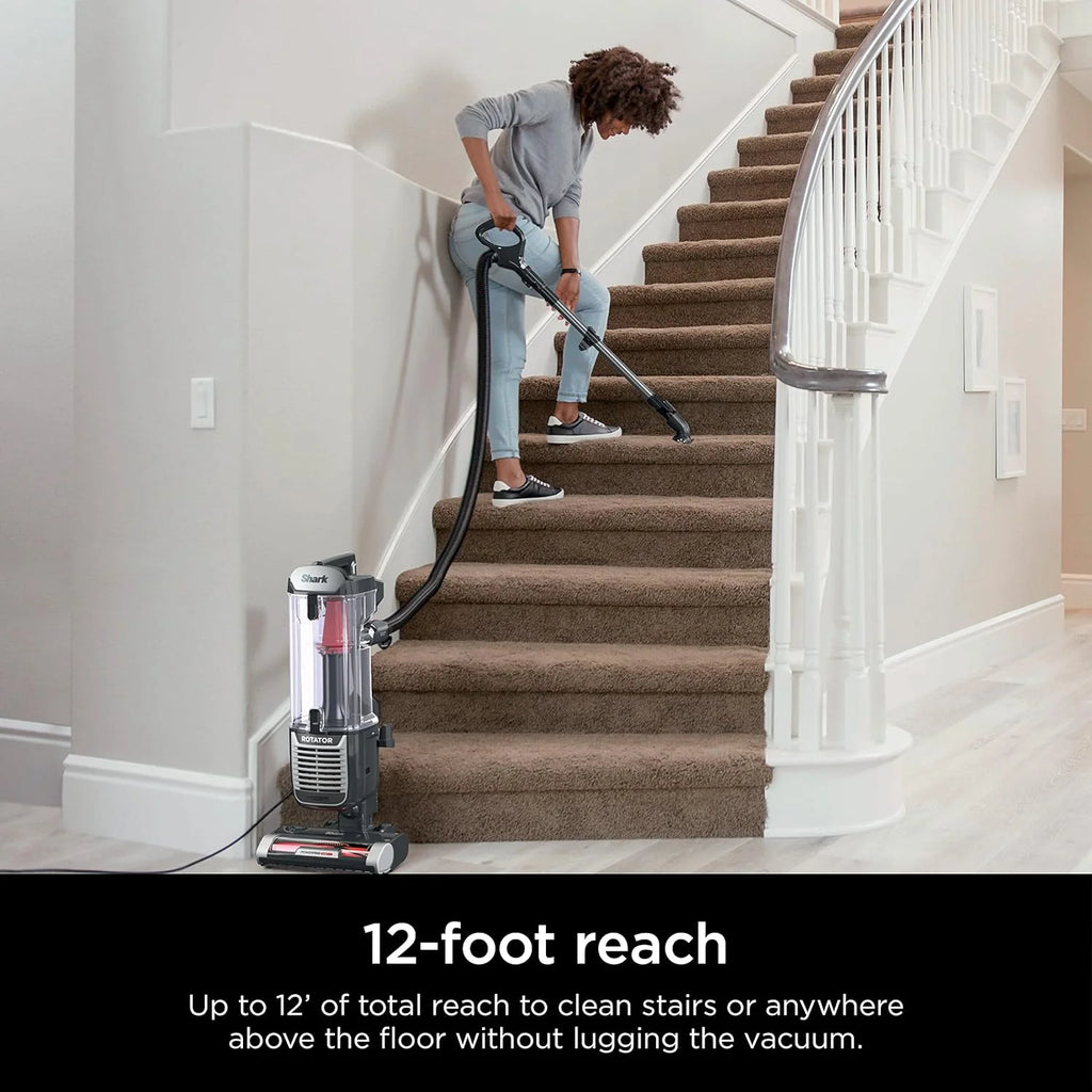 Restored Shark ZU102 Rotator Pet Upright Vacuum with PowerFins HairPro & Odor Neutralizer Technology (Grey) (Refurbished)