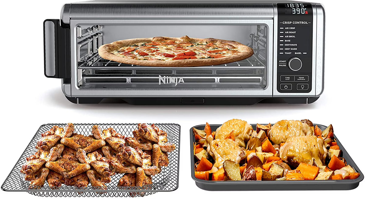 Restored Ninja SP101SI Foodi 8-in-1 Digital Air Fry, Large Toaster Oven Steel (Refurbished)
