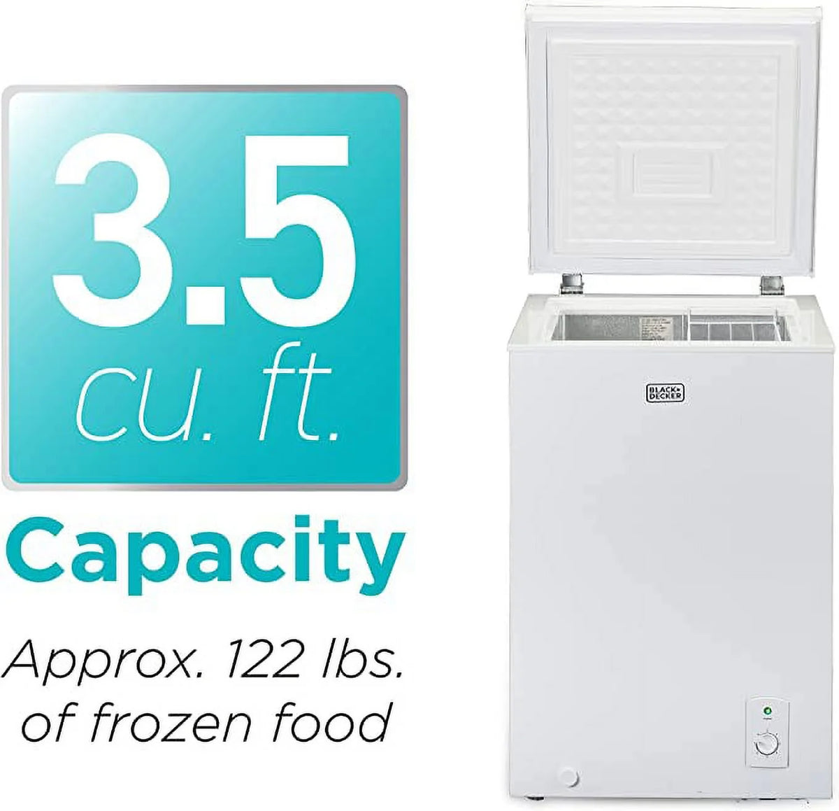 Black?�� BCFK356 3.5-Cubic-Foot Chest Freezer, White