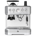 Espresso Machine with Built-in Grinder,Italian ULKA 15 Bar Espresso Machine - 85oz Water Tank, Dual PID Control, Milk Frother & Auto-Cleaning for Perfect Lattes and Cappuccinos