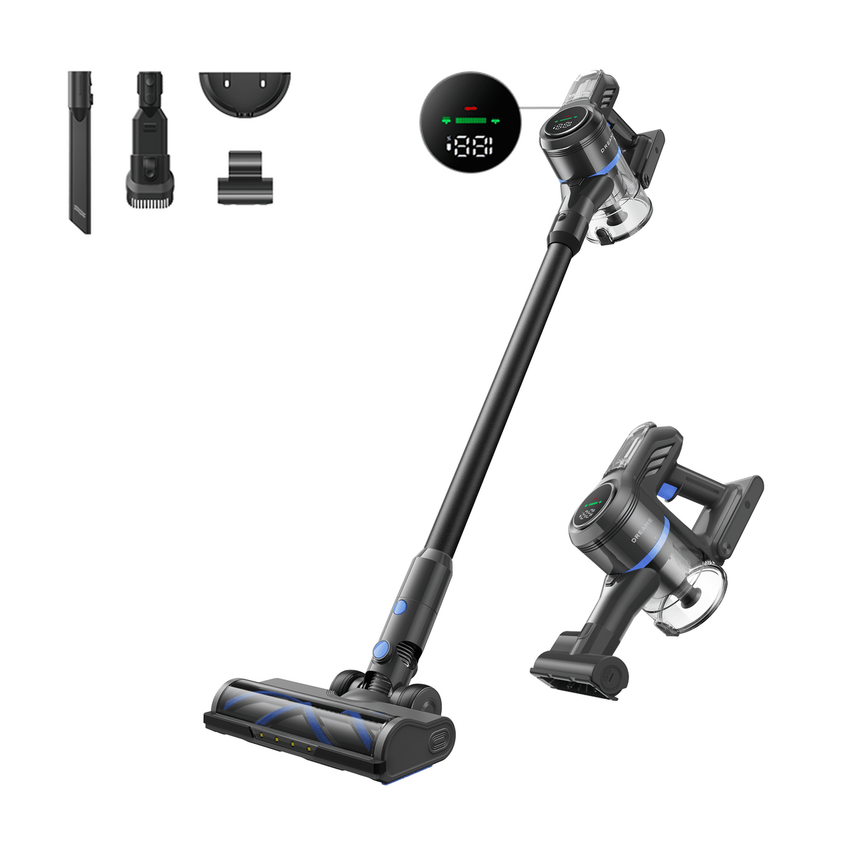 dreame U10 Cordless Stick Vacuum 100AW Suction Power 40-Minute Runtime LED Light