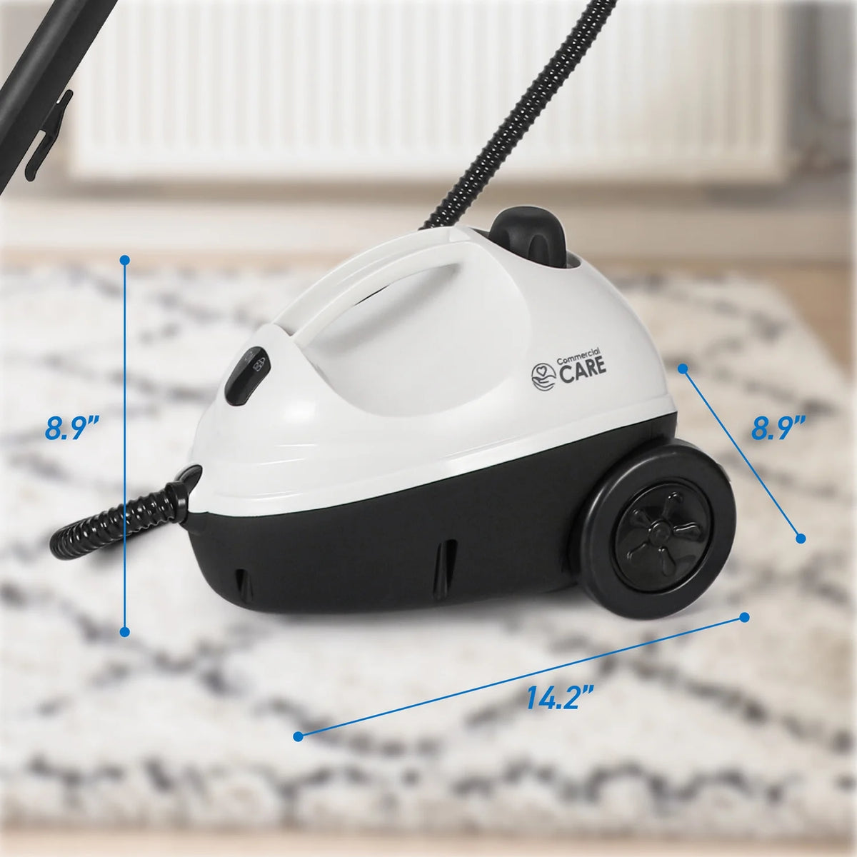 Commercial CARE Corded Electric Multipurpose Portable Canister Steam Cleaner with Accessories CCFC150