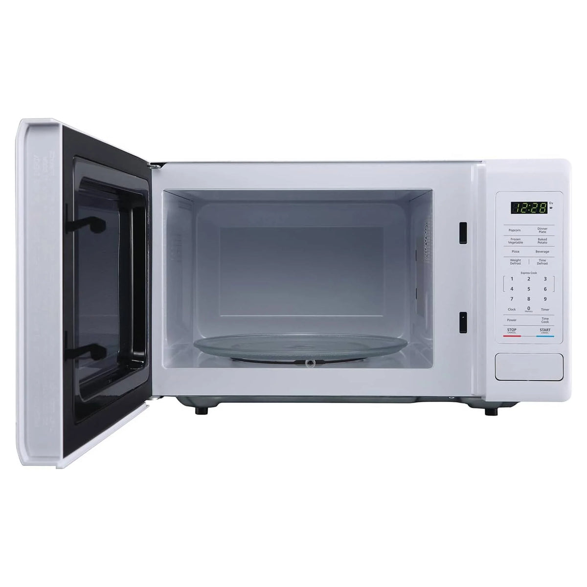 Open Box Magic Chef 0.9 Cubic Feet 900 Watt Stainless Microwave Oven, White