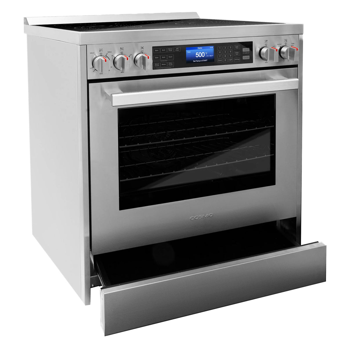 Cosmo COS-305AERC 30 in. Stainless Steel Electric Range with Convection Oven