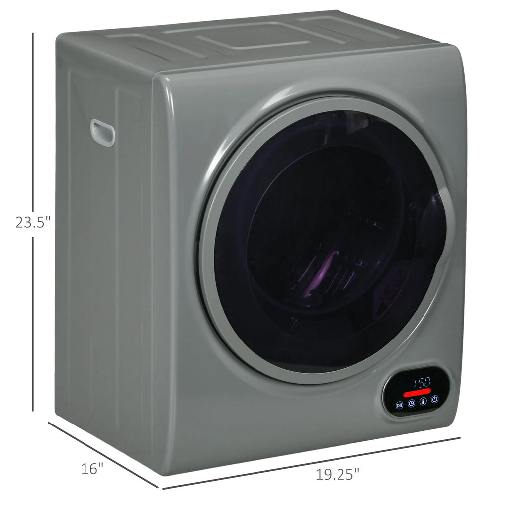 Resenkos 1.5 cu.ft Portable Compact Clothes Laundry Dryer with Intelligent Drying for Apartments Dorms RVs, Charcoal Gray