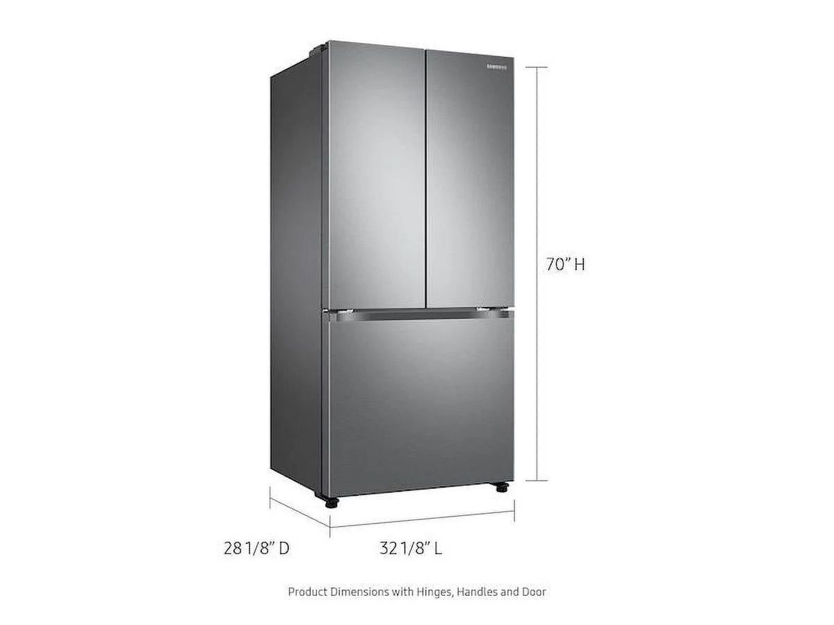 Samsung RF18A5101SR/AA 17.5 Cu. Ft. 3-Door French Door Counter Depth Smart Refrigerator with Twin Cooling Plus - Stainless Steel - NEW
