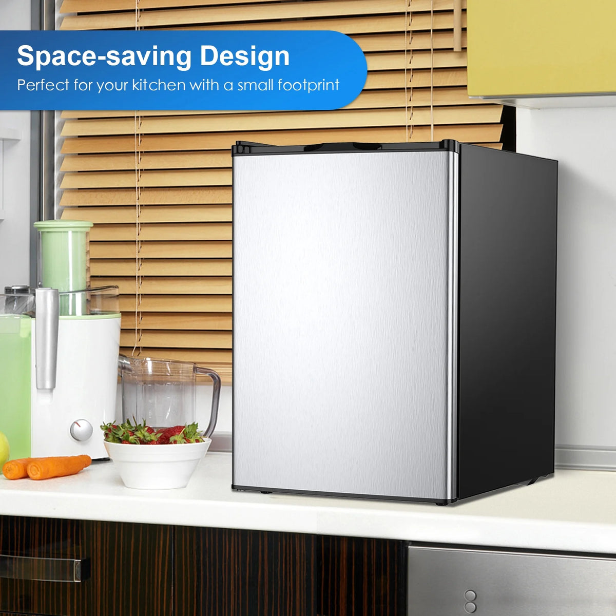 Giantex Compact Upright Freezer, Mechanical Control Freezer w/7 Grade Adjustable Thermostat