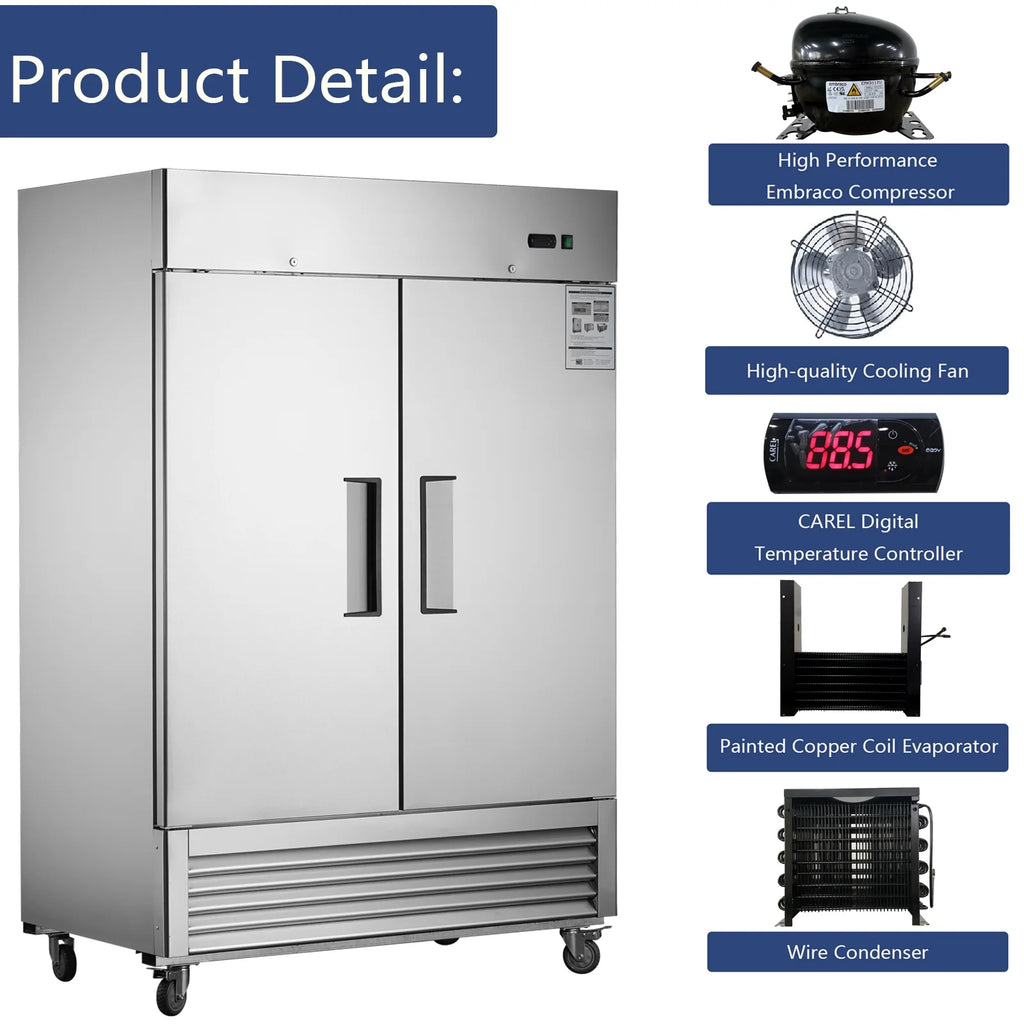 CamelliaRiver 18.68 Cu.Ft. Single Stainless Steel Door Refrigerator, Refrigerator