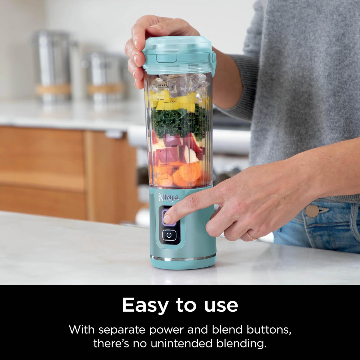 Ninja Blast Portable Blender, Cordless, 18oz. Vessel, Personal Blender for Shakes & Smoothies, BPA Free, Leakproof Lid & Sip Spout, USB-C Rechargeable, Dishwasher Safe Parts, Metallic Purple,