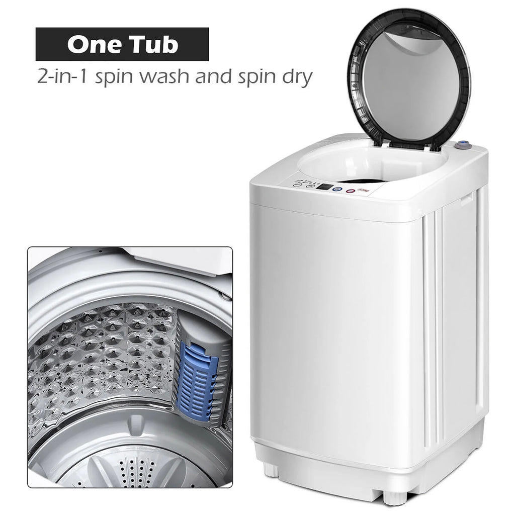 Costway Full-Automatic Laundry Wash Machine Washer Spinner Drain Pump