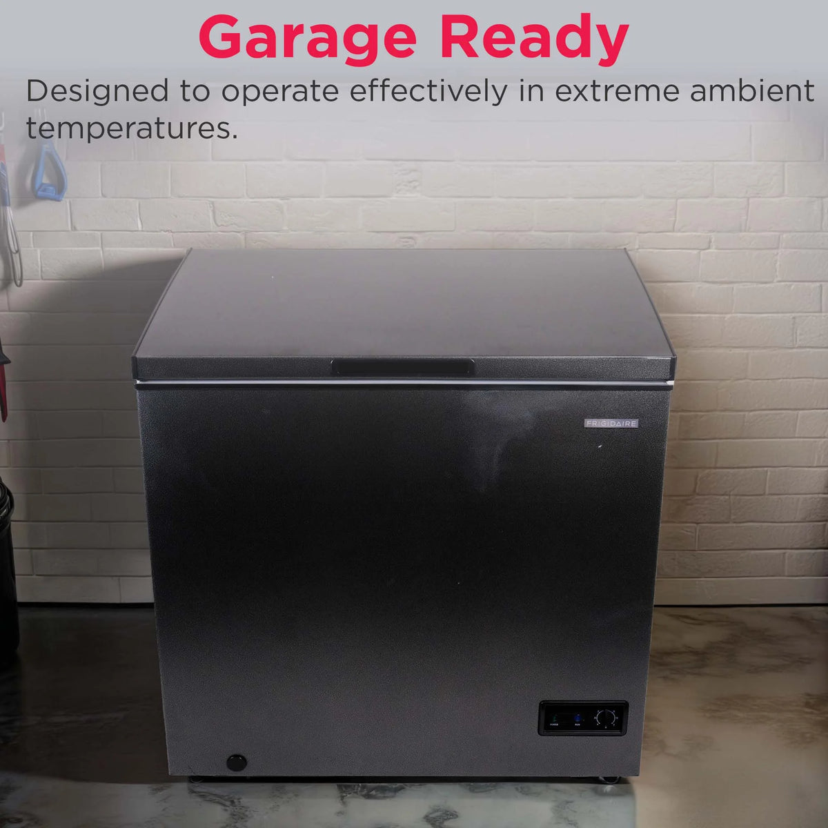Frigidaire, 5.0 Cu. ft. Chest Freezer, Black Granite Design