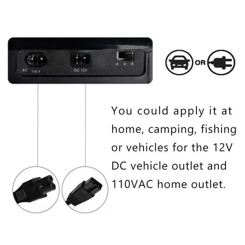 CAMOTUSE 12V Electric Fridge Cooler Truck Thermoelectric Freezer Car Iceless Refrigerator