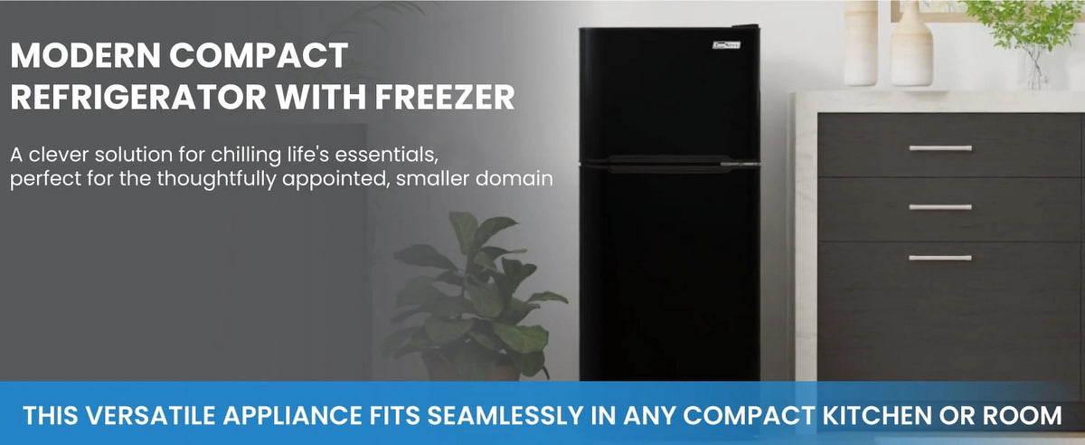 Conserv 19in BLACK Compact 2 Door Refrigerator 4.5cf Reversible Door 110V