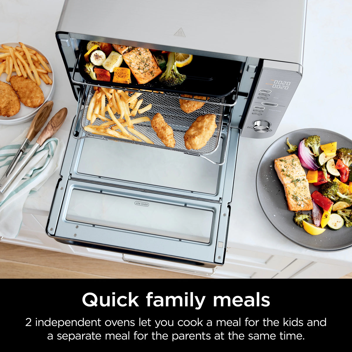 Ninja Air Fry Basket, 2 Sheet Pans, 2 Wire Racks, DCT601