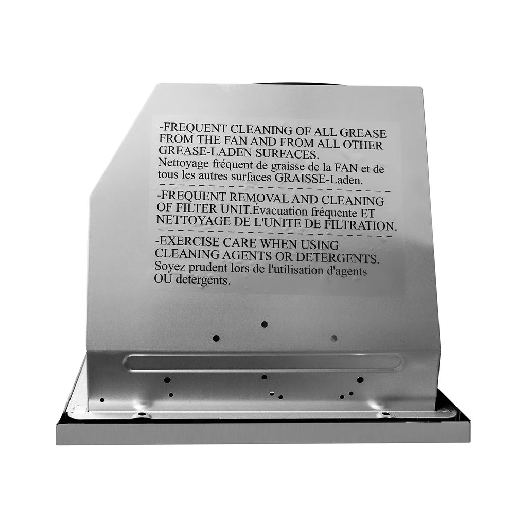 30 in. Insert Range Hood with Push Button Controls in Stainless Steel