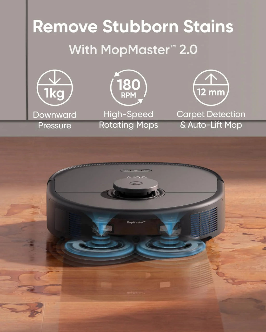 eufy X10 Pro Omni Robot Vacuum and Mop Combo, 8,000 Pa Suction, + Official Floor Cleaning Solutions (2 Bottles)