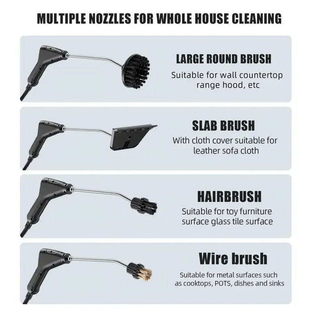 Momihoom Handheld Steam Cleaner, Portable High Pressure Steamer for Cleaning for Home Kitchen Bathroom, Pressurized Cleaning Machine for Car Detailing Grout Tile