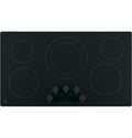 GE® 36" Built-In Knob Control Elec Cooktop 5 radiant elements, Power Boil Dual-Ring model JP3036DLBB