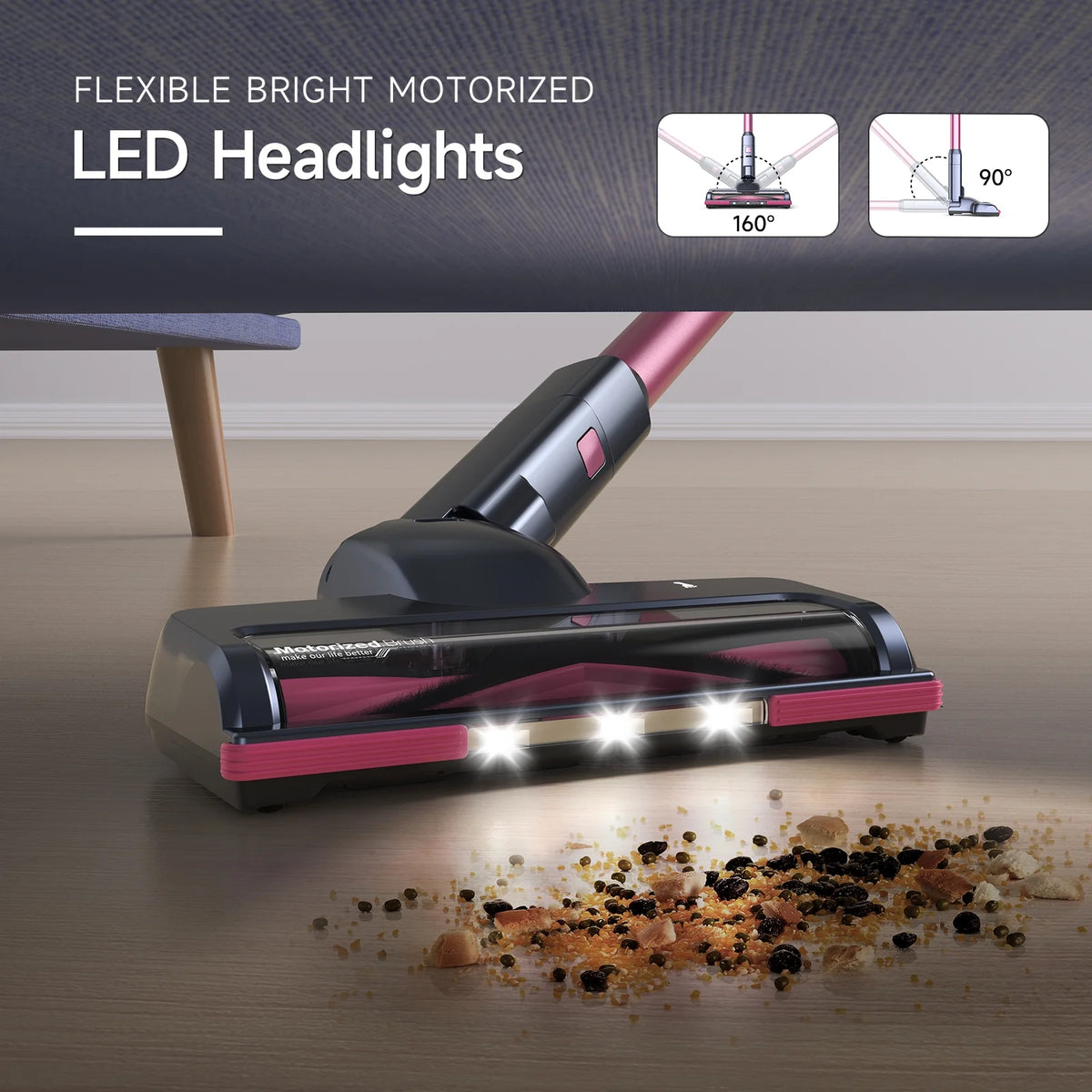 Lubluelu Free-Standing Vacuum Cleaner 25KPa,Powerful Lightweight Cordless 6 in 1 Stick Vacuum Cleaner for Carpet Floor Pet Hair Home
