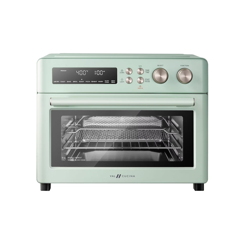 VAL CUCINA 10-IN-1 AIR FRYER TOASTER OVEN -  BRUSHED STAINLESS STEEL