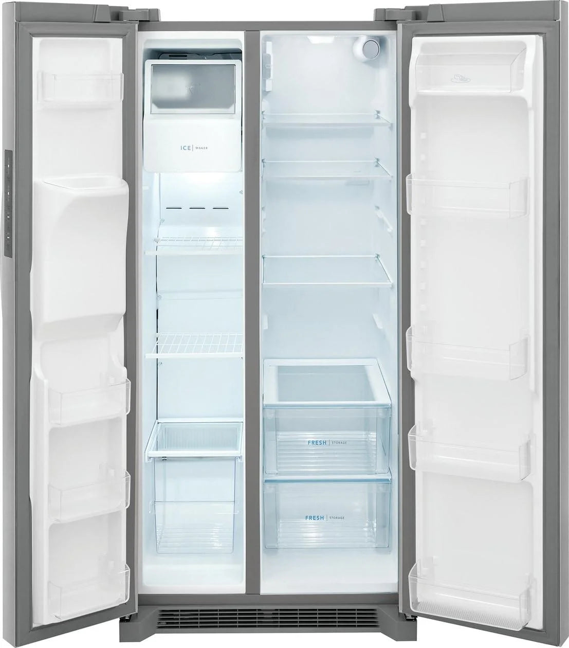 Frigidaire FRSS2323AS 22 Cu. Ft. 33" Standard-Depth Side by Side Refrigerator, Stainless Steel