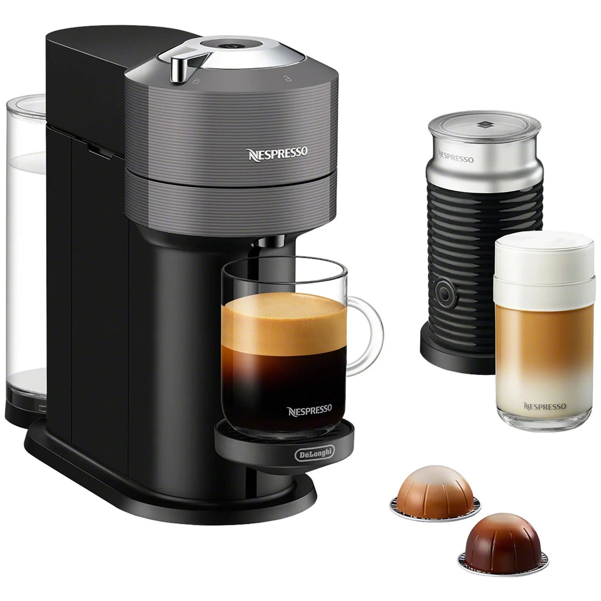 Nespresso Vertuo New Next Coffee and Espresso Maker by DeLonghi, Dark Gray, Single-Serve Brewers