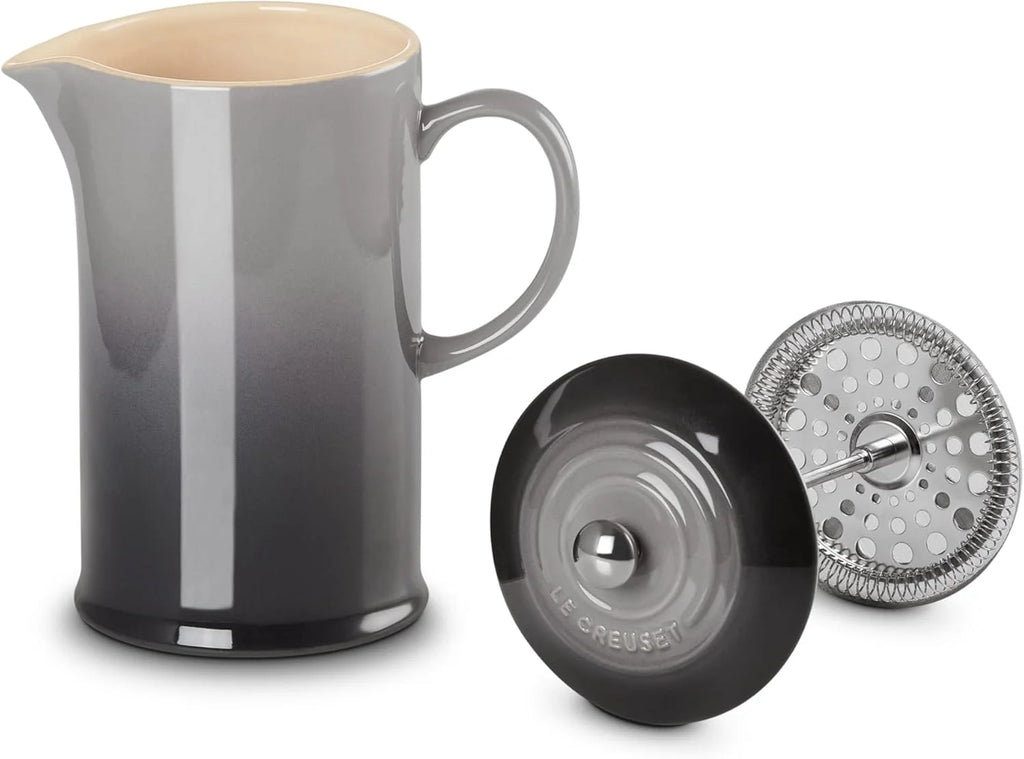 Stoneware French Press, 34 oz., Oyster
