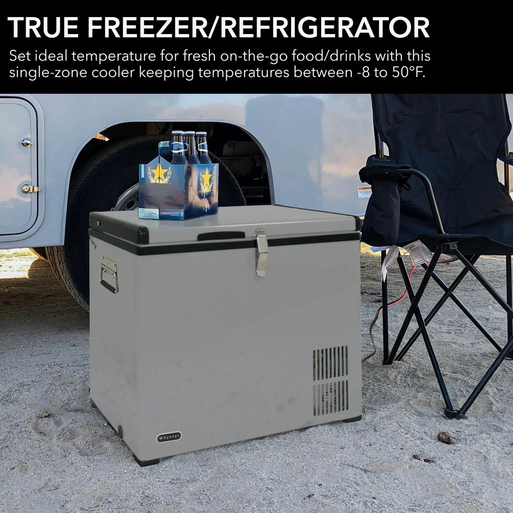 Whynter 45-Quart Portable Freezer, Stainless Steel