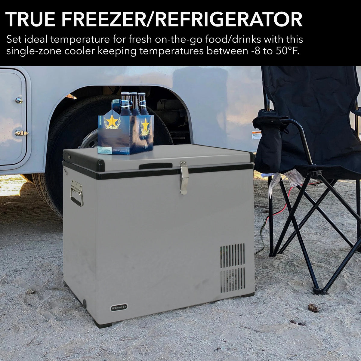 Whynter 45-Quart Portable Freezer, Stainless Steel