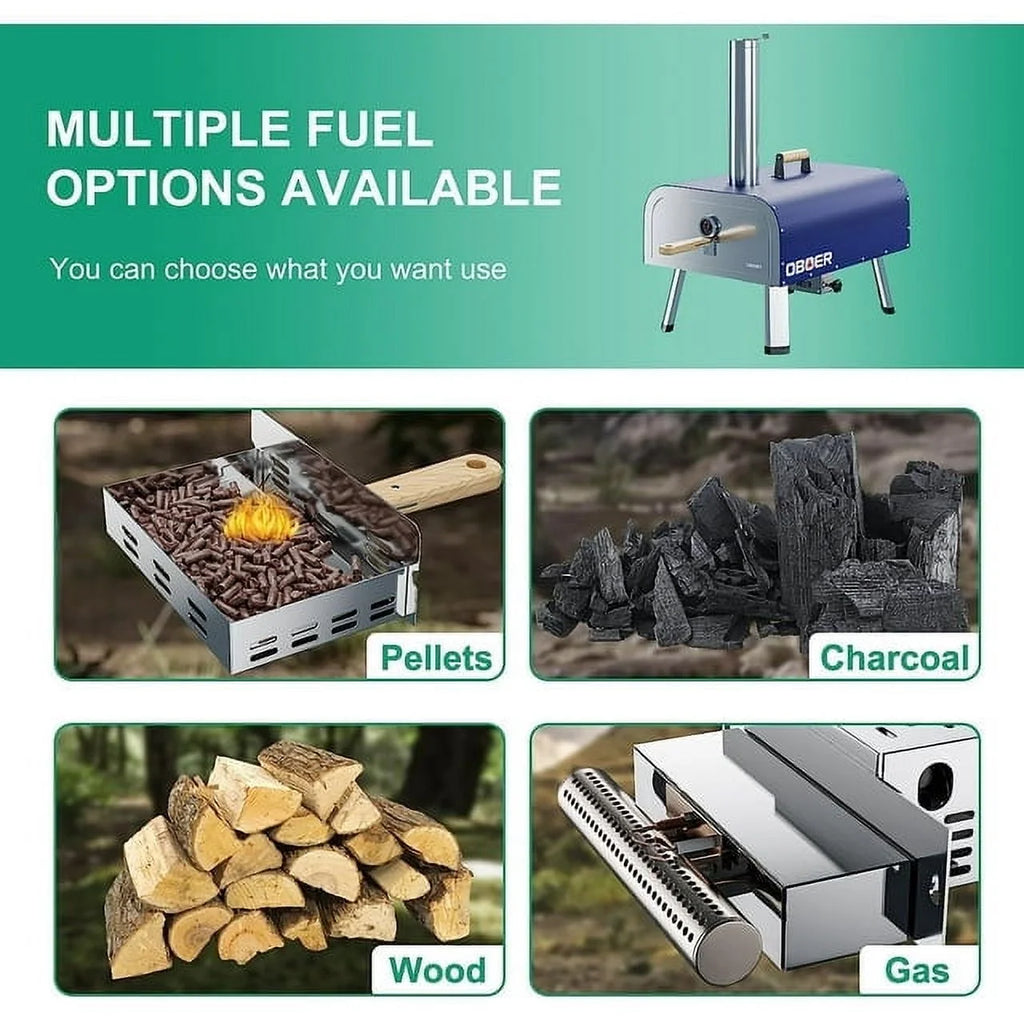 Lilypelle 16�� Dual-Fuel Outdoor Pizza Oven, Portable