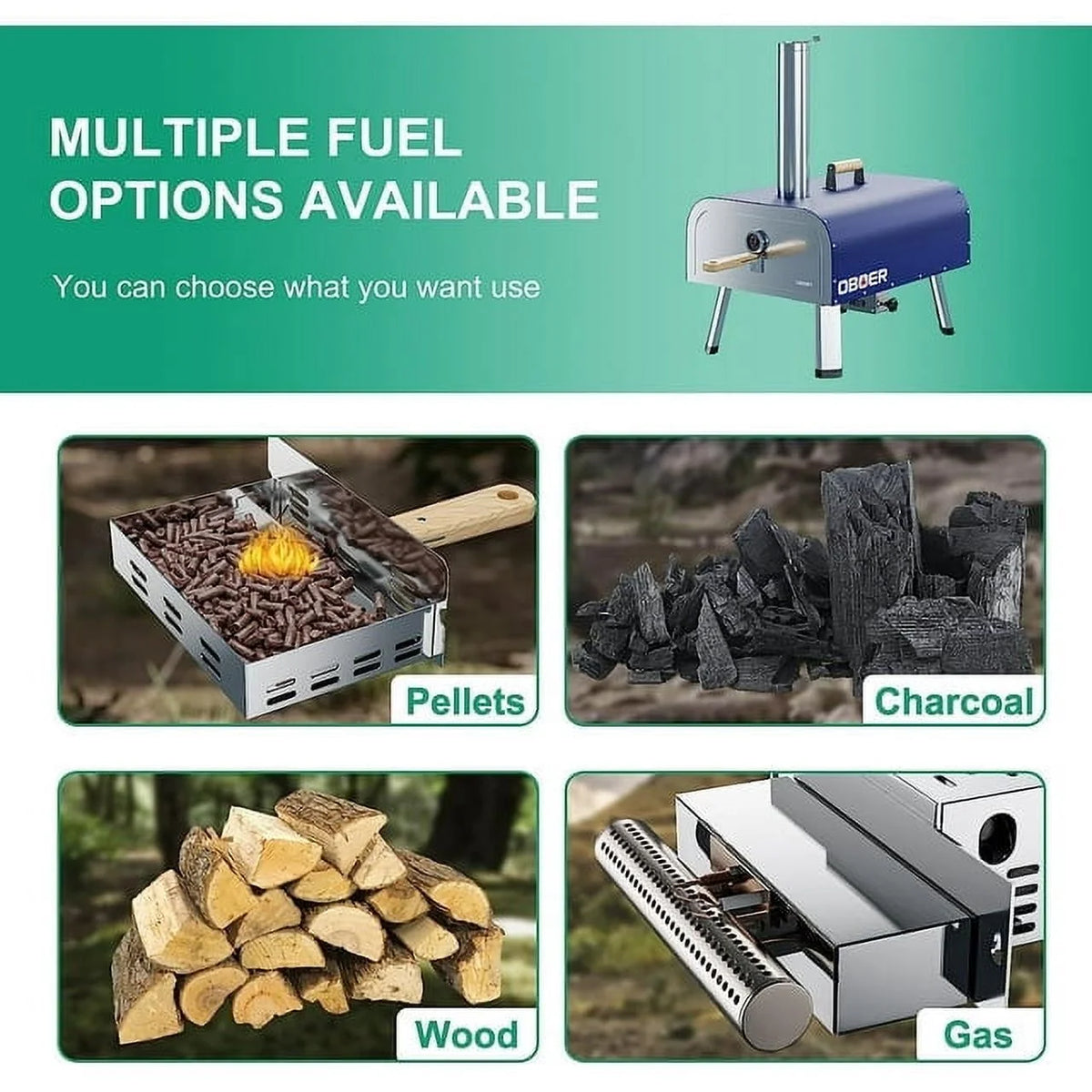 Lilypelle 16�� Dual-Fuel Outdoor Pizza Oven, Portable