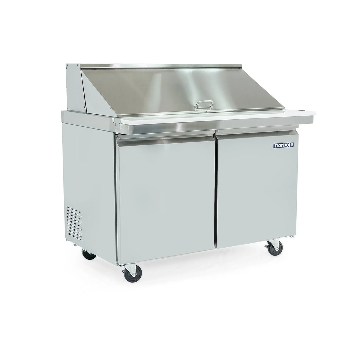 Norpole 7.6 cu. ft. Mega Top Sandwich/Salad Prep Commercial Freezerless Refrigerator in Stainless Steel in Stainless Steel