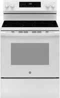 GE 30 Inch Free Standing Radiant Range 5 Element Steam Clean Single Oven GRF600AVWW