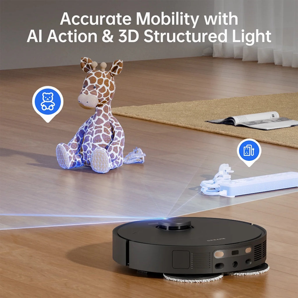 Dreame X30 Ultra Robot Vacuum, 8300Pa Suction, Self Cleaning with 140��F Water, Liftable Mop