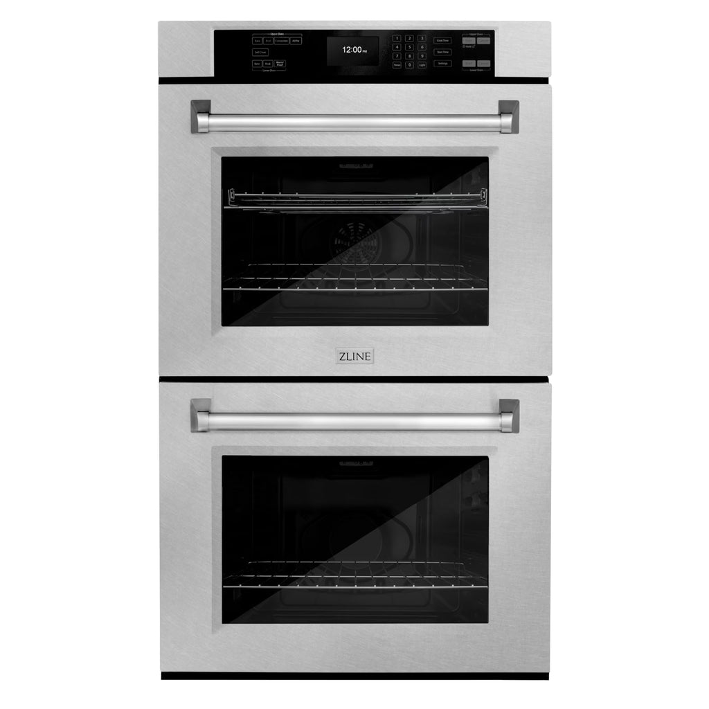 ZLINE 30 in. Professional Convection Double Wall Oven with Air Fry and Self Clean in DuraSnow Stainless Steel (WADS-30)