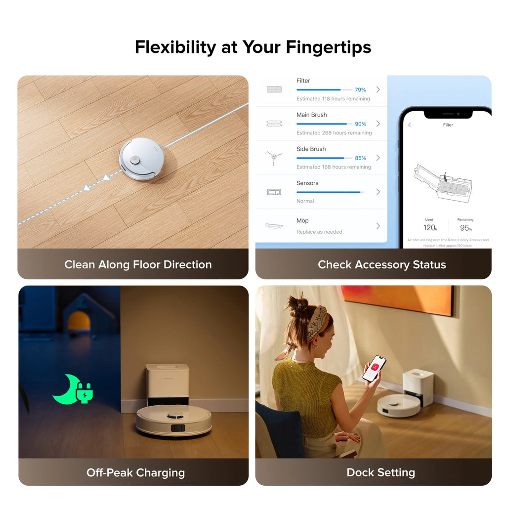 (Upgraded from Q5 Pro)Roborock Q10 X5 Robot Vacuum and Mop, Self-Emptying, Hands-Free Cleaning for up to 7 Weeks, 10,000Pa Suction, Obstacle Avoidance, LiDAR Navigation, No-Go Zones
