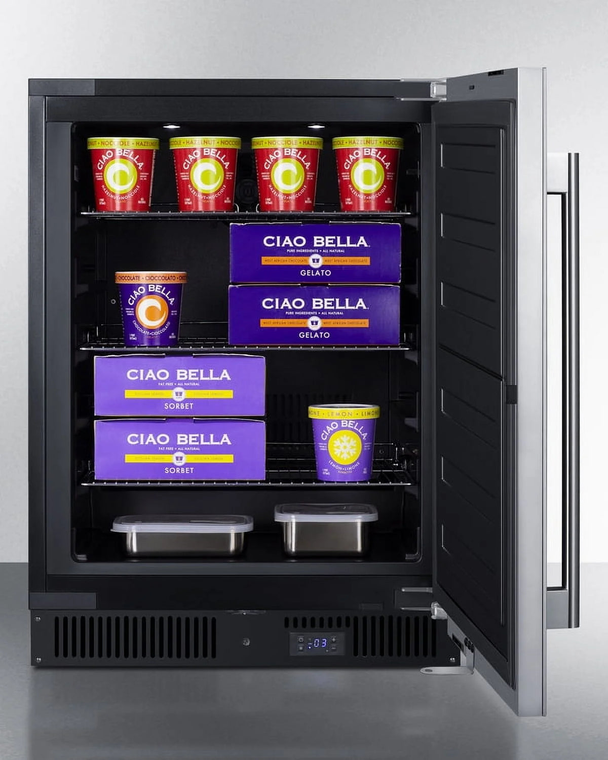 24" Wide Built-In All-Freezer, ADA Compliant, Stainless Steel