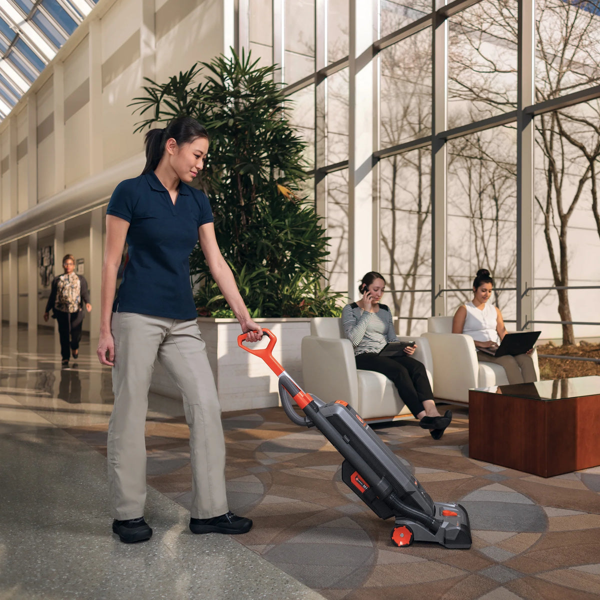 Hoover Commercial HushTone 13+ Plus Upright Vacuum Cleaner, Gray, CH54113